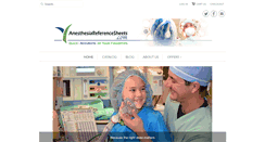 Desktop Screenshot of anesthesiareferencesheets.com